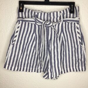 Cynthia Rowley Linen Striped Shorts 2